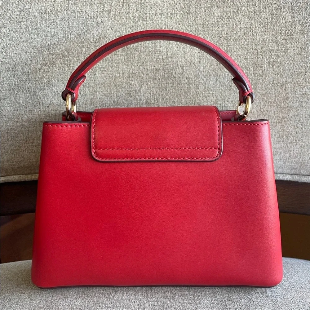 NWT！2PCS COACH Eliza Mini Carryall Bag（CW040）Gold/BoRed  and Eliza Wallet（CP254） - Picture 4 of 16